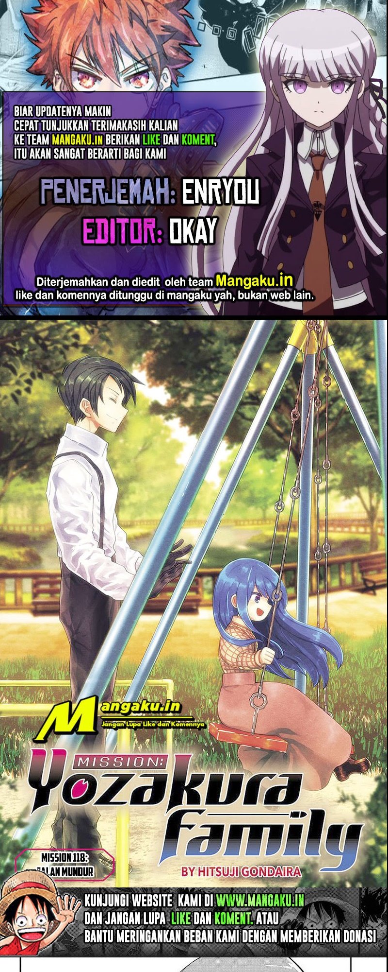 Komik Mission: Yozakura Family Chapter 118 gambar nomor 1