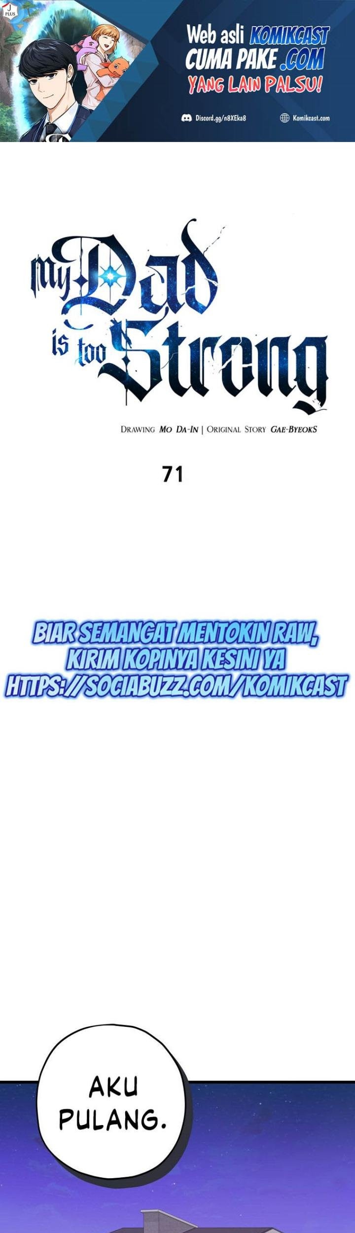 Manhwa My Dad Is Too Strong Chapter 71 gambar nomor 2