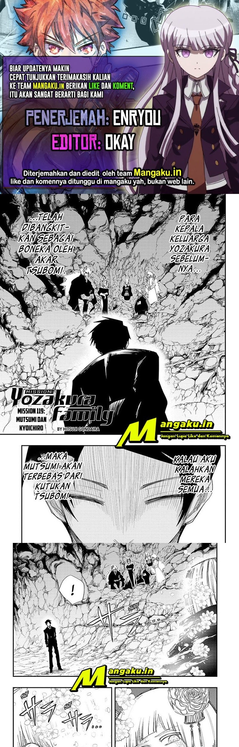 Komik Mission: Yozakura Family Chapter 119 gambar nomor 1