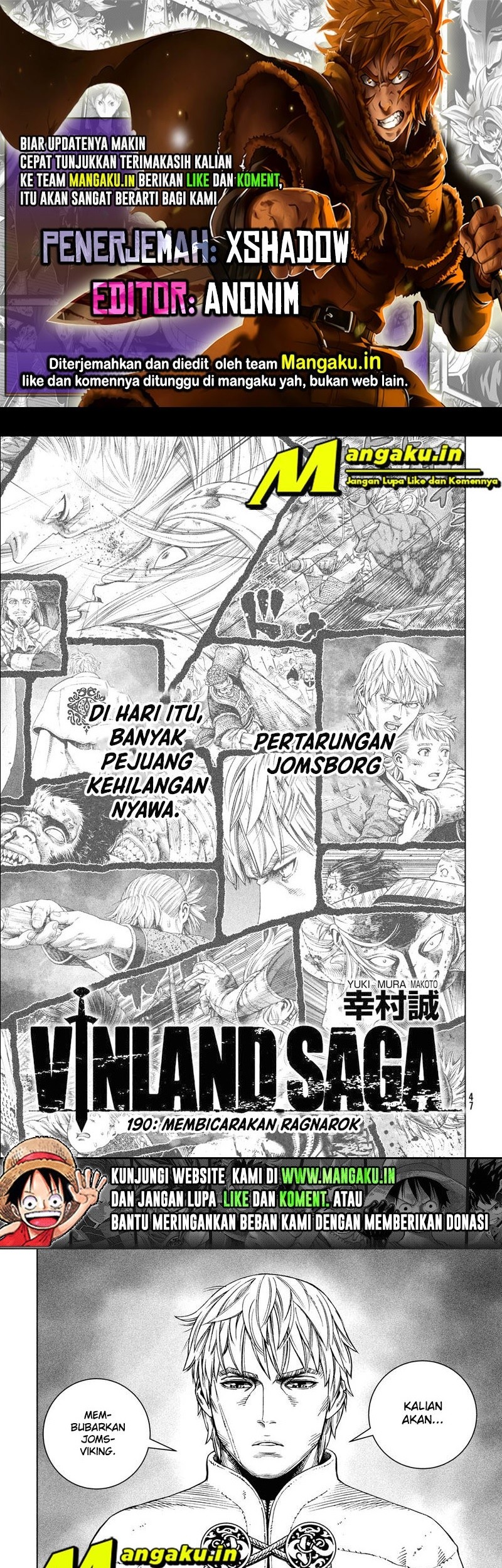 Komik Vinland Saga Chapter 190 gambar nomor 1