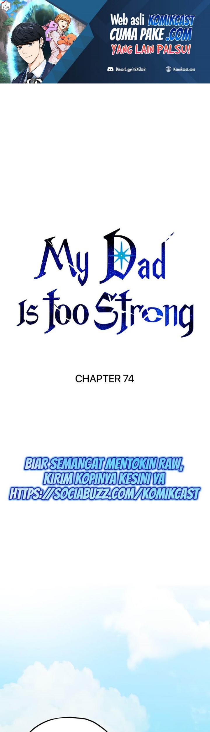 Manhwa My Dad Is Too Strong Chapter 74 gambar nomor 2