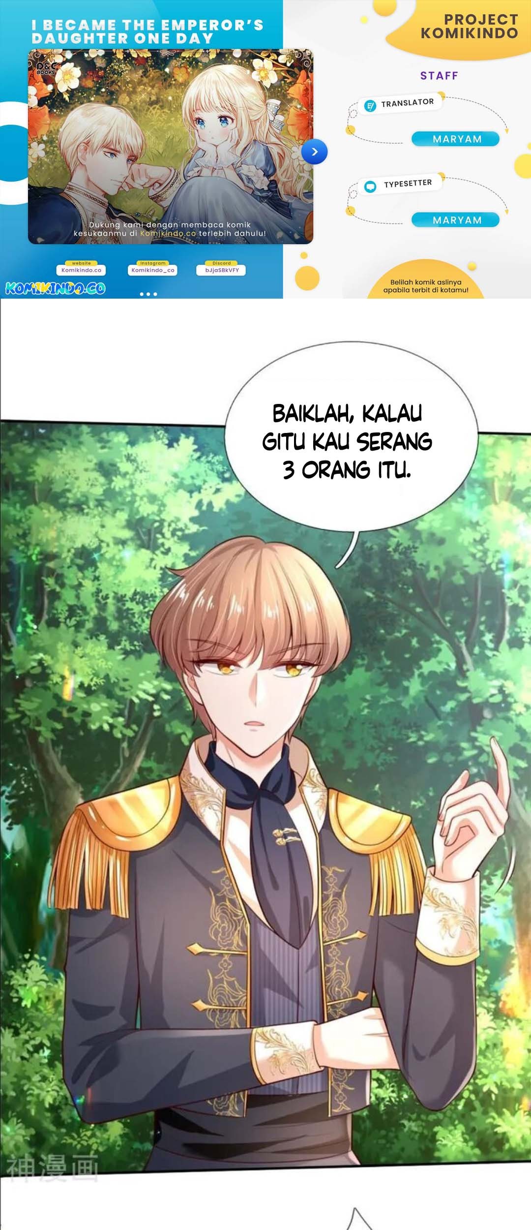 Komik I Became The Emperor’s Daughter One Day Chapter 190 gambar nomor 1