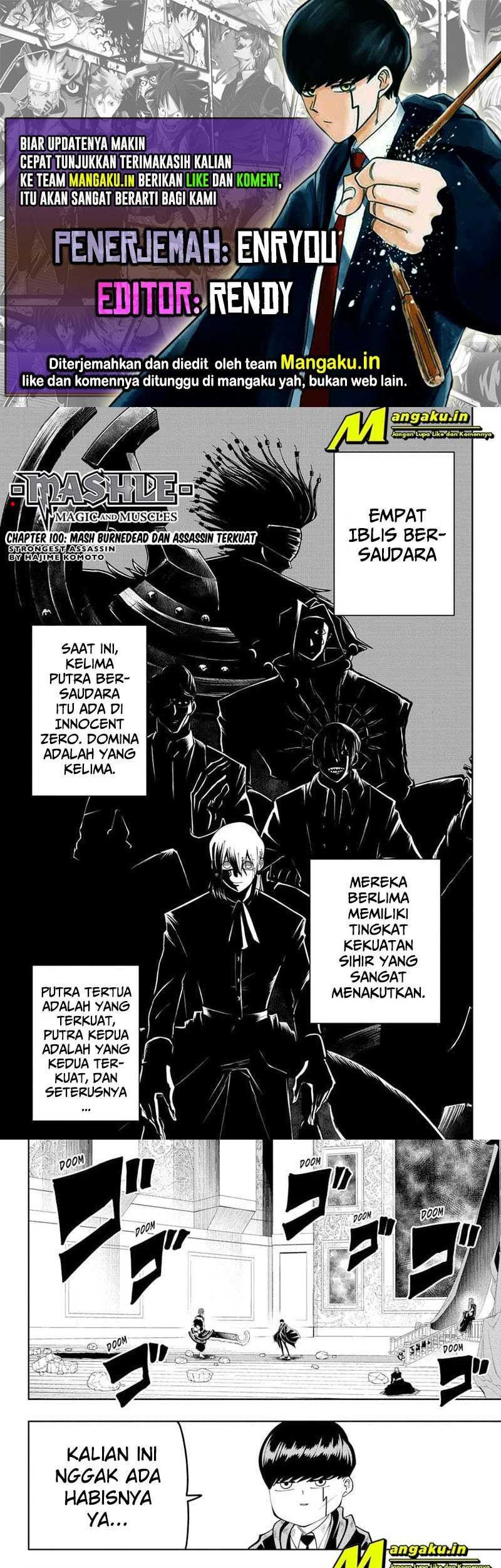 Komik Mashle: Magic and Muscles Chapter 100 gambar nomor 1