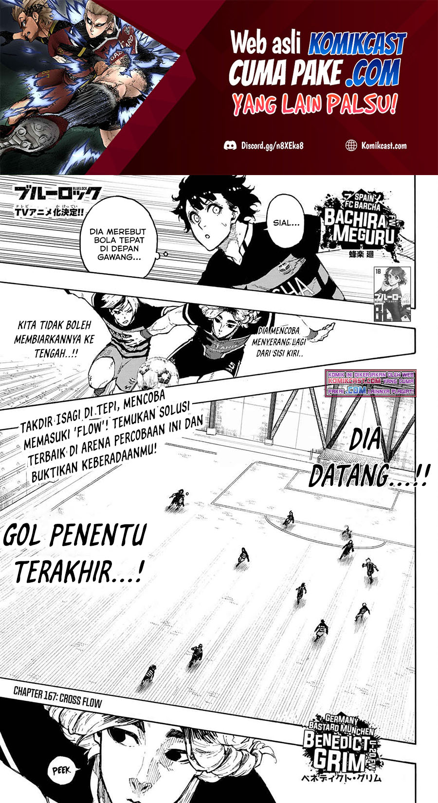 Manga Blue Lock Chapter 167 gambar nomor 2