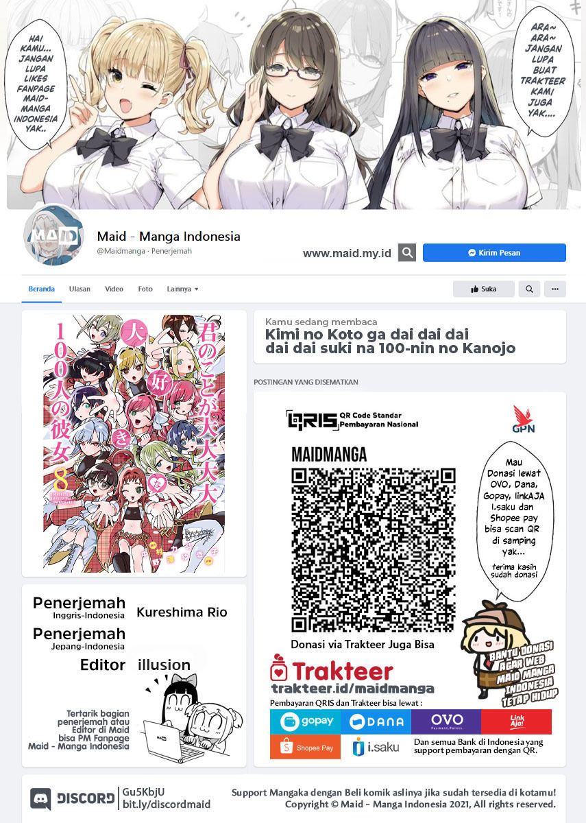 Manga Kimi no Koto ga Dai Dai Dai Dai Daisuki na 100-ri no Kanojo Chapter 89 gambar nomor 2