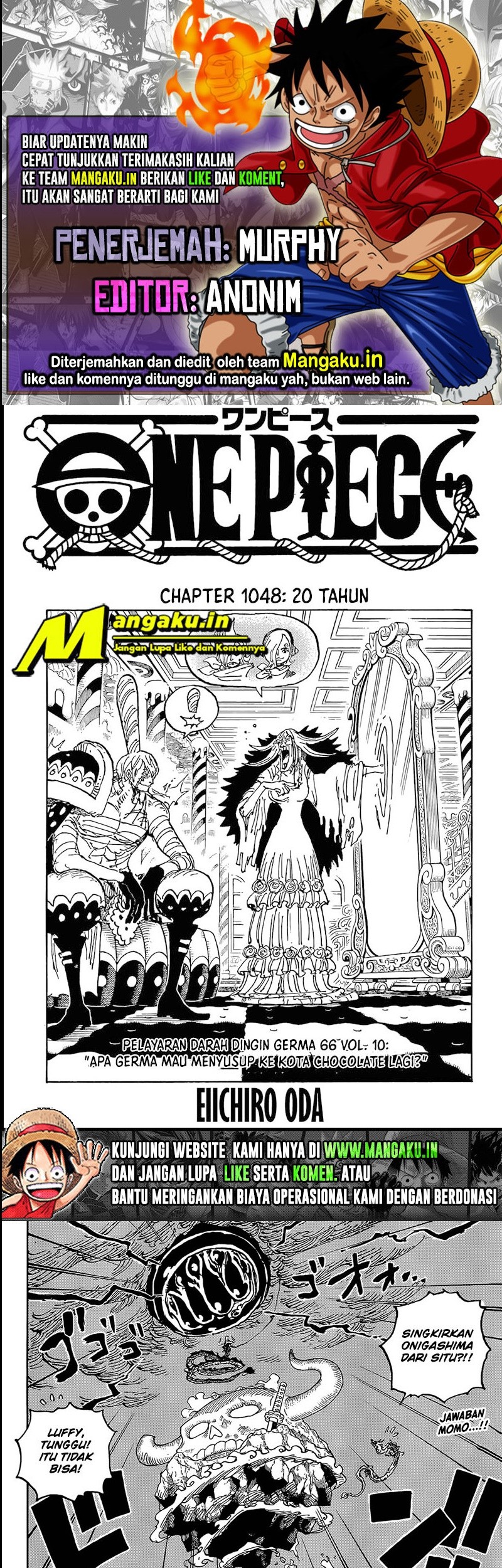 Komik One Piece Chapter 1048 gambar nomor 1