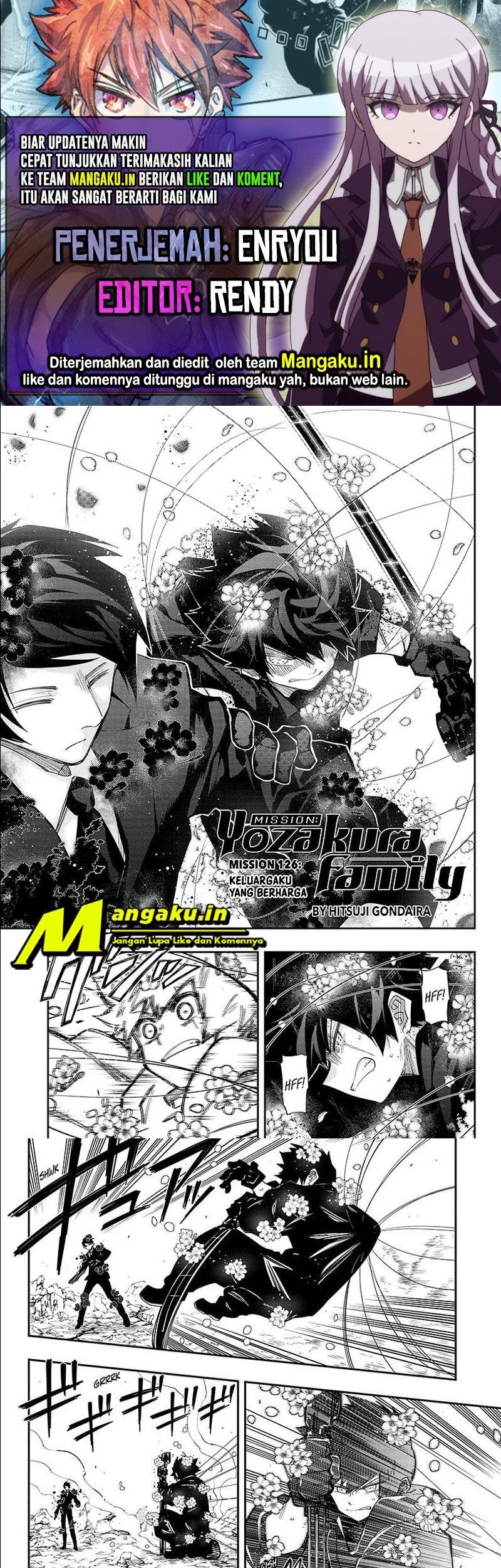 Komik Mission: Yozakura Family Chapter 126 gambar nomor 1