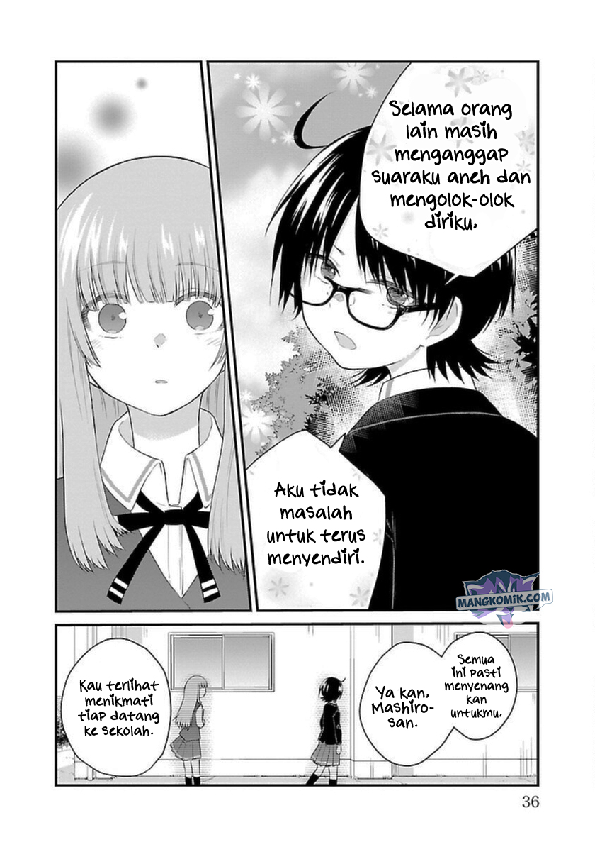 Koe ga dasenai Shoujo wa “Kanojo ga Yasashisugiru” to Omotte iru Chapter 45 Gambar 3