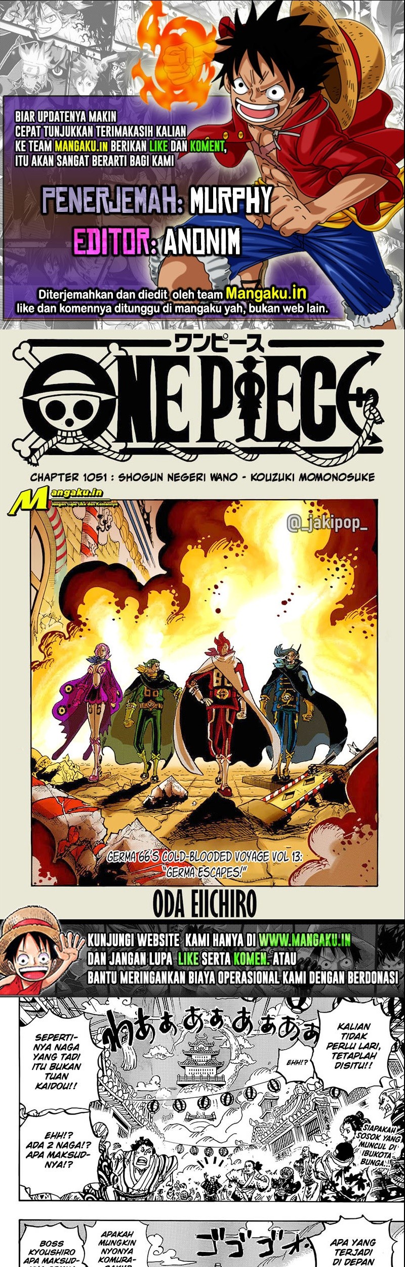 Komik One Piece Chapter 1051 gambar nomor 1