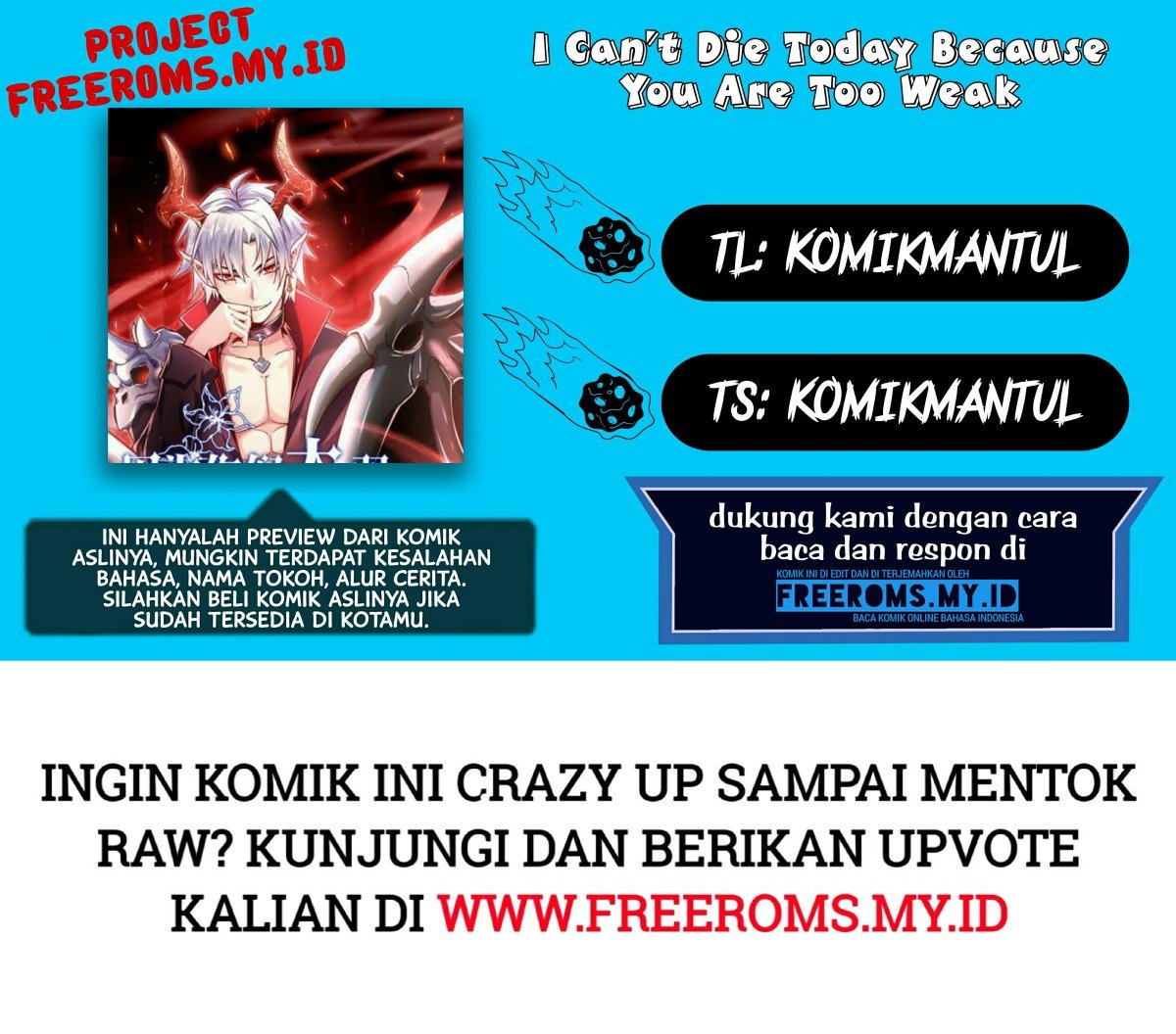 Komik I Can’t Die Today Because You Are Too Weak Chapter 03 gambar nomor 1