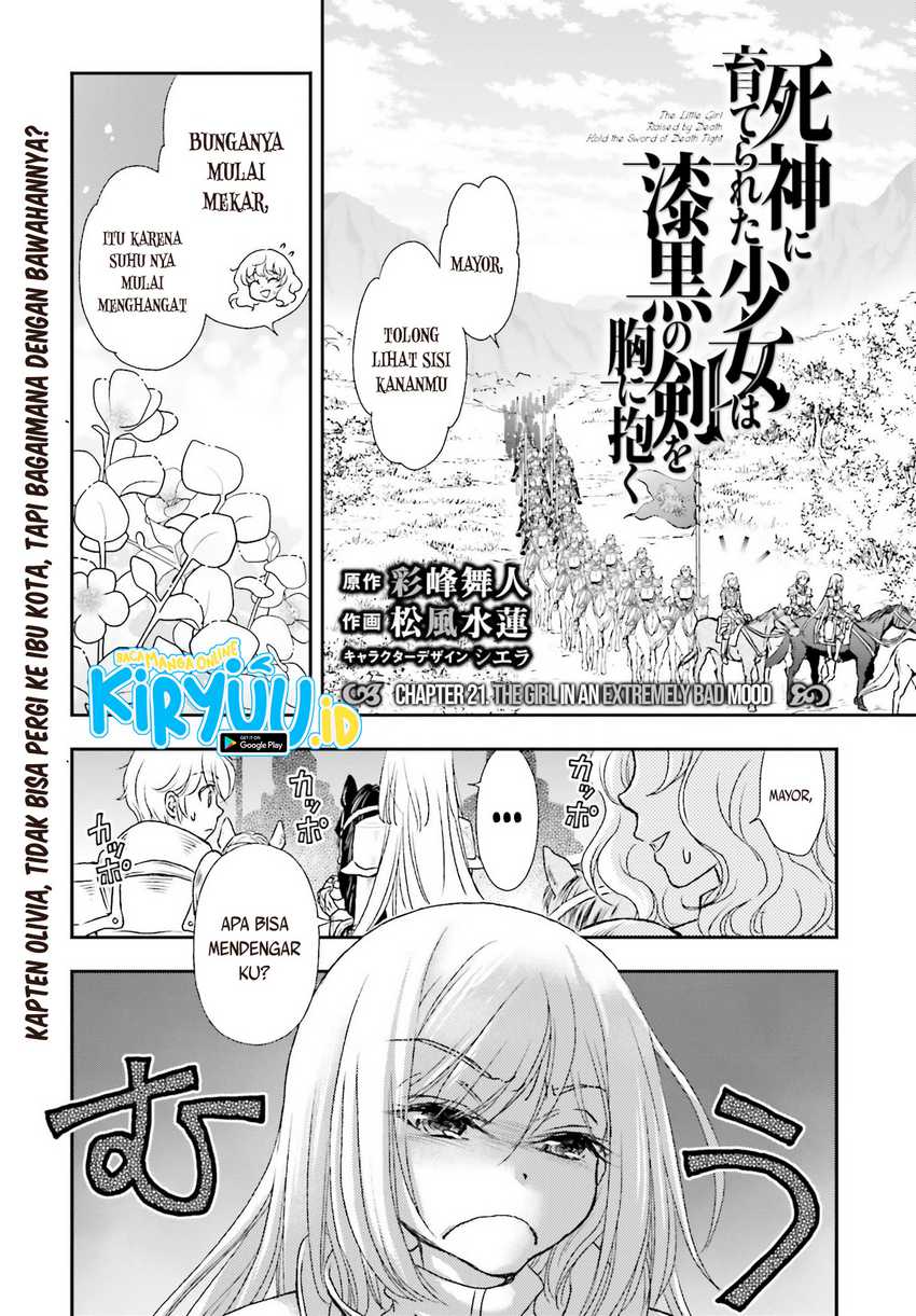 Manga Shinigami ni Sodaterareta Shoujo wa Shikkoku no Tsurugi wo Mune ni Idaku Chapter 21 gambar nomor 2
