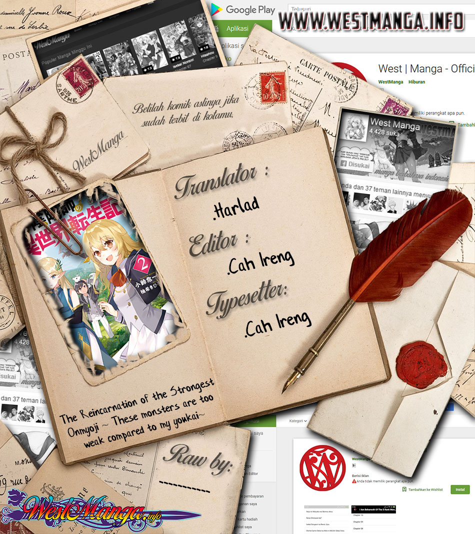 Saikyou Onmyouji no Isekai Tenseiki ~Geboku no Youkaidomo ni Kurabete Monster ga Yowaisugirundaga~ Chapter 01.2 Gambar 3