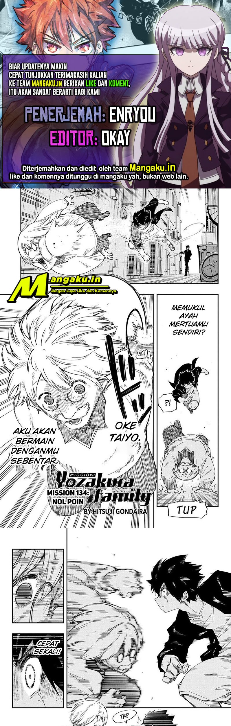 Komik Mission: Yozakura Family Chapter 134 gambar nomor 1