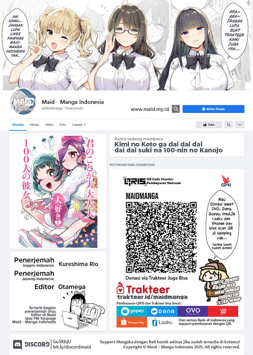 Manga Kimi no Koto ga Dai Dai Dai Dai Daisuki na 100-ri no Kanojo Chapter 93 gambar nomor 2