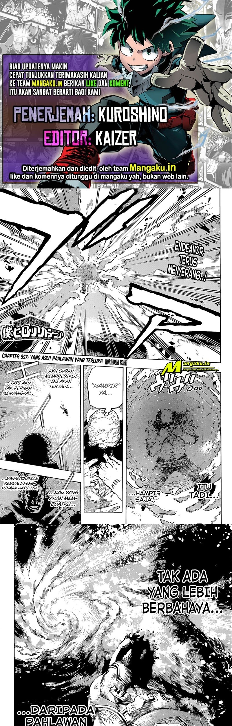 Komik Boku no Hero Academia Chapter 357 gambar nomor 1