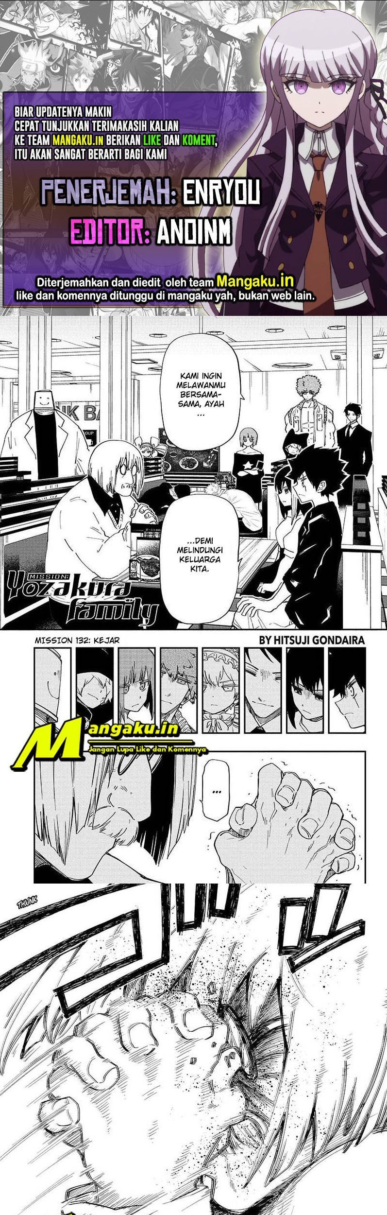Komik Mission: Yozakura Family Chapter 132 gambar nomor 1