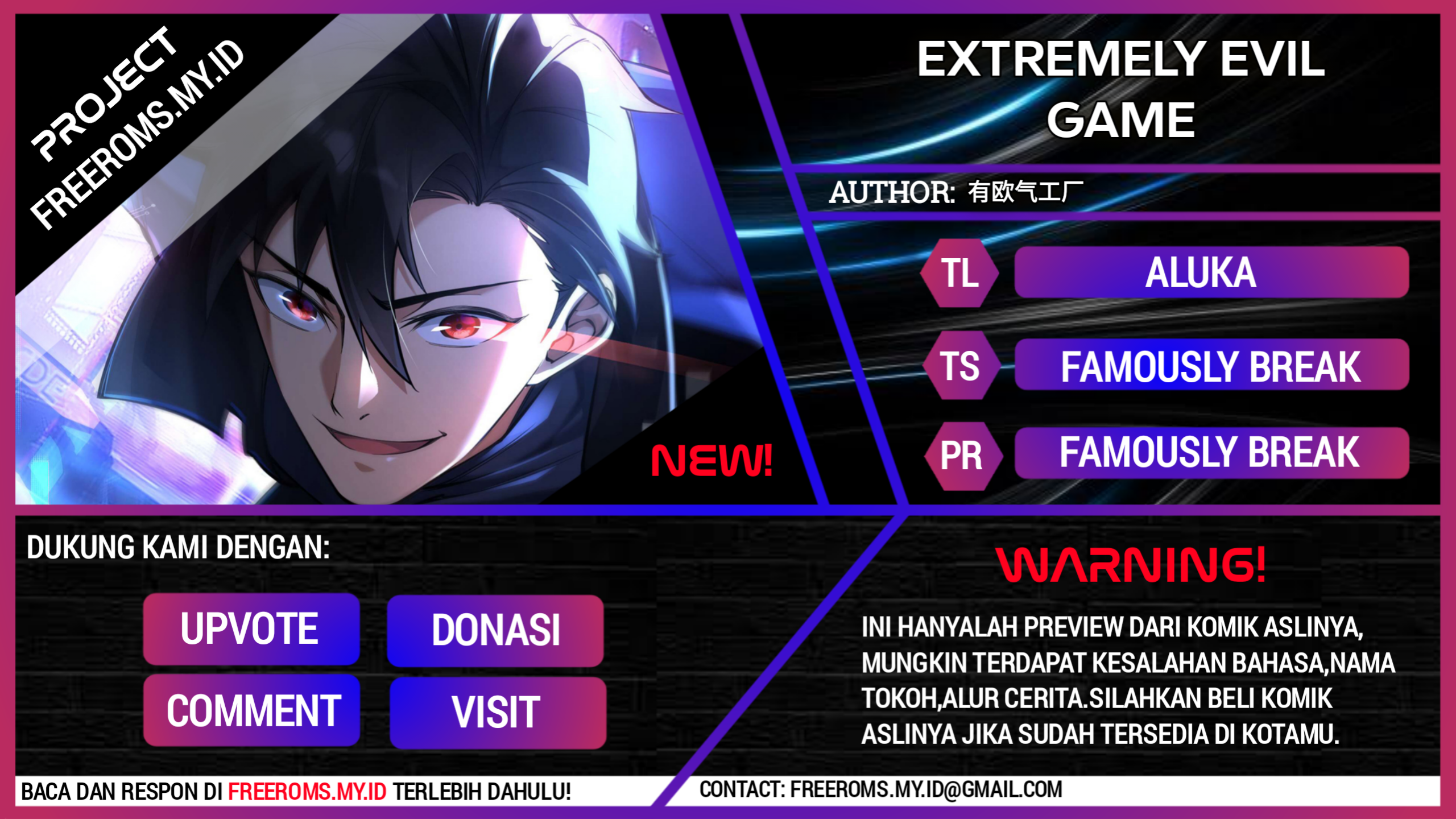 Komik Extremely Evil Game Chapter 01 gambar nomor 1