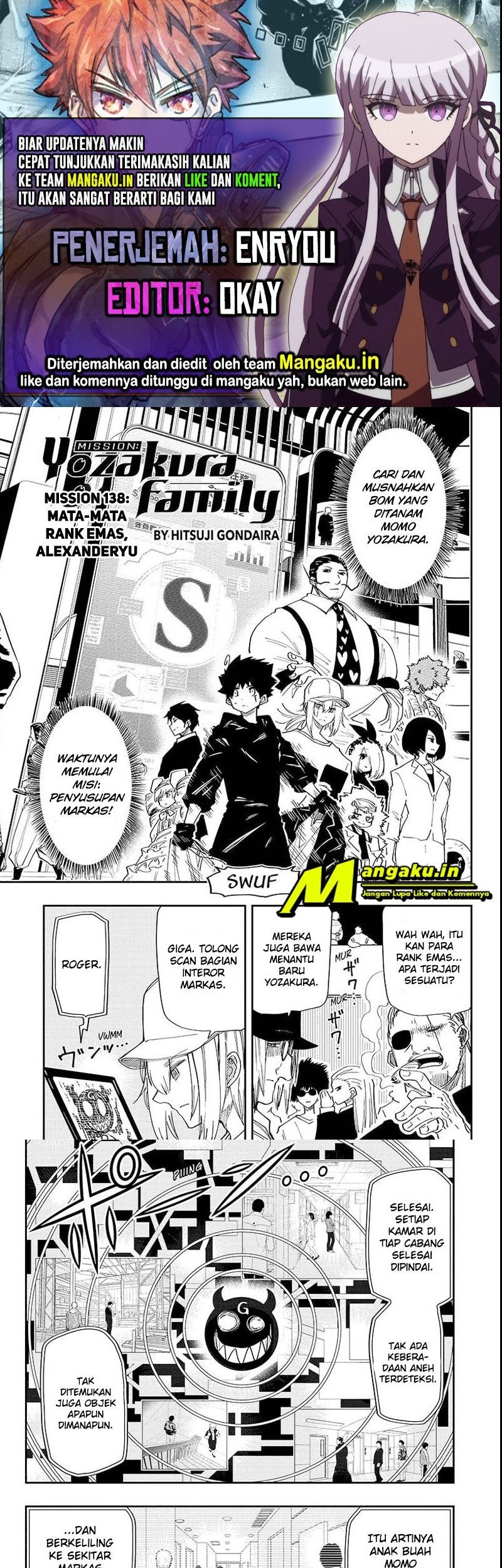Komik Mission: Yozakura Family Chapter 138 gambar nomor 1