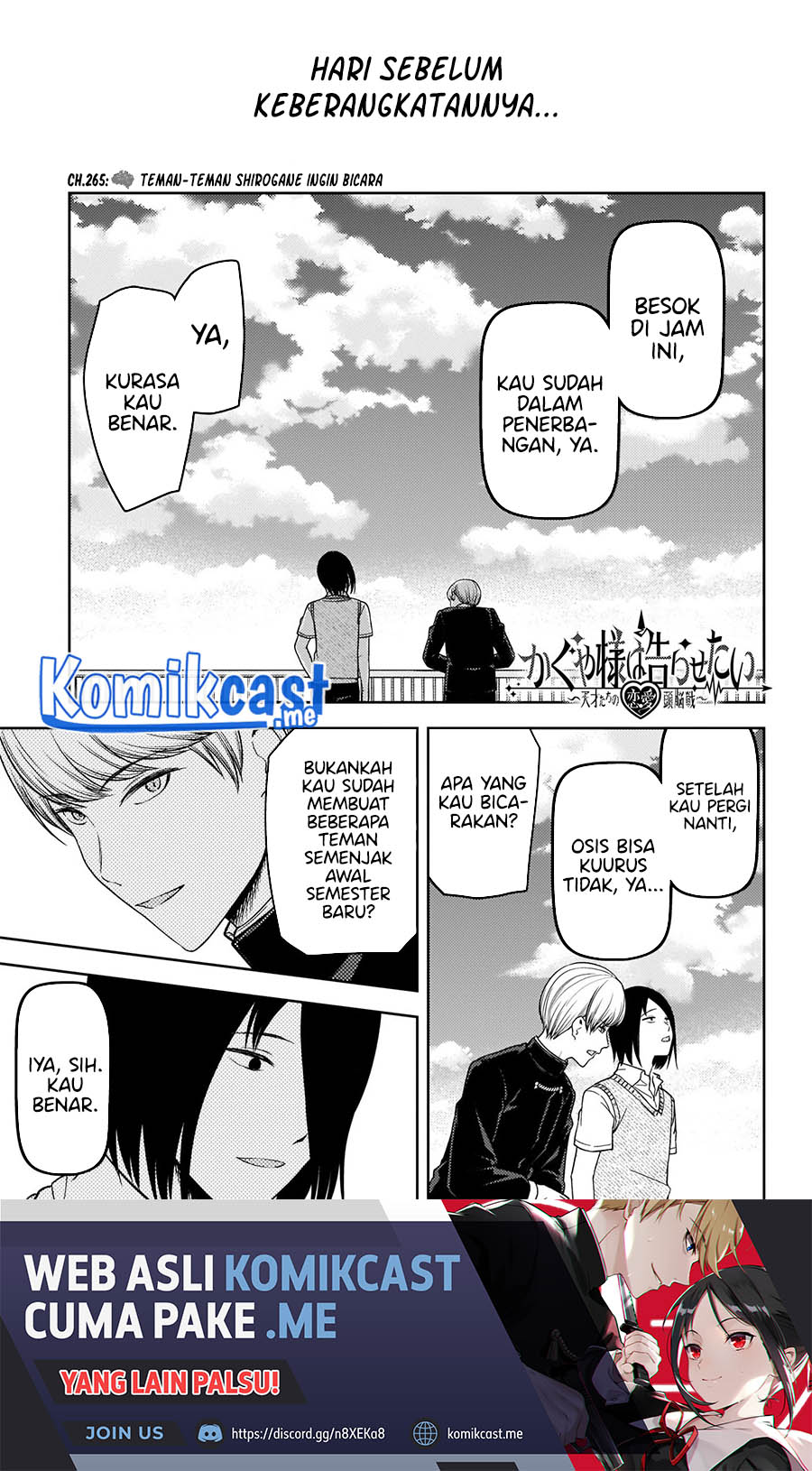 Manga Kaguya-sama wa Kokurasetai – Tensai-tachi no Renai Zunousen Chapter 265 gambar nomor 2