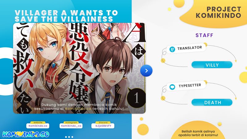 Komik Villager A Wants to Save the Villainess no Matter What! Chapter 07 gambar nomor 1