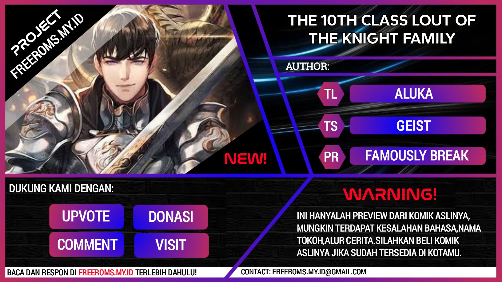 Komik The 10th Class Lout of the Knight Family Chapter 04 gambar nomor 1