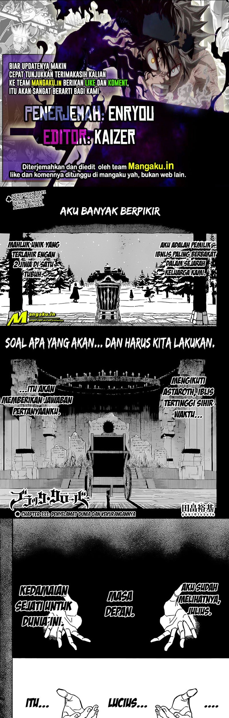 Komik Black Clover Chapter 333 gambar nomor 1