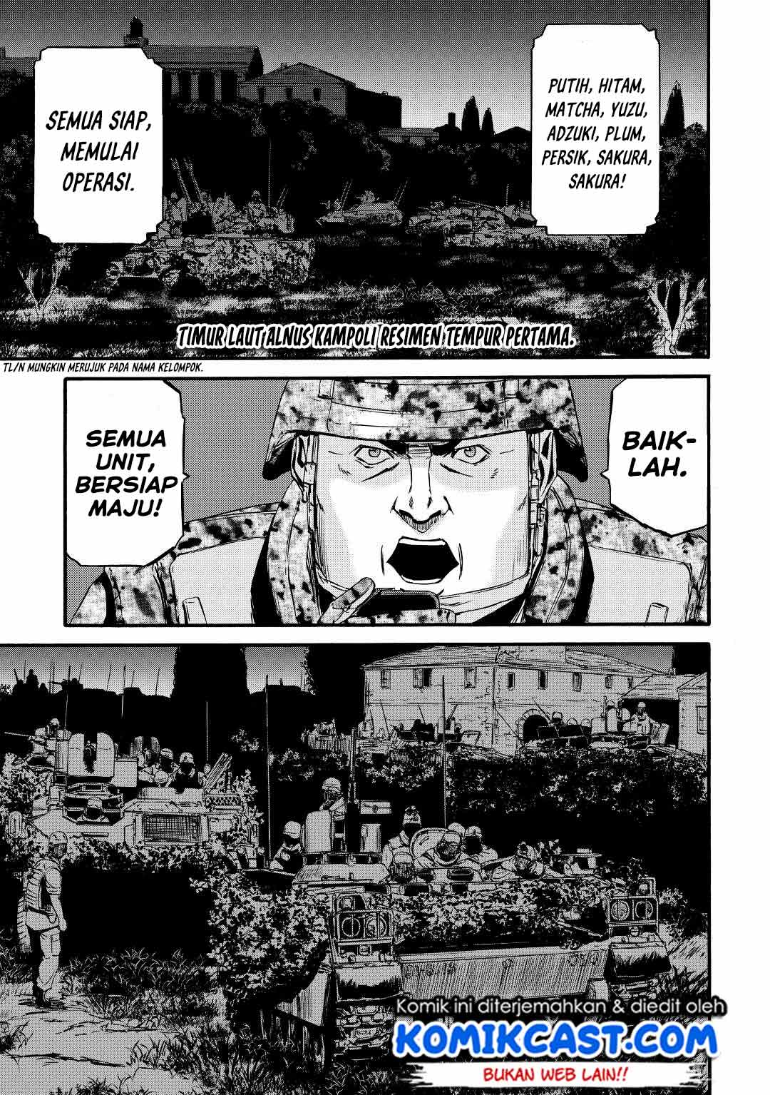 Gate – Jietai Kare no Chi nite Kaku Tatakeri Chapter 115 Gambar 8