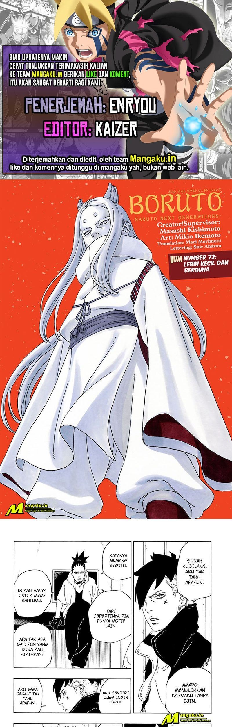 Komik Boruto Chapter 72.1 gambar nomor 1