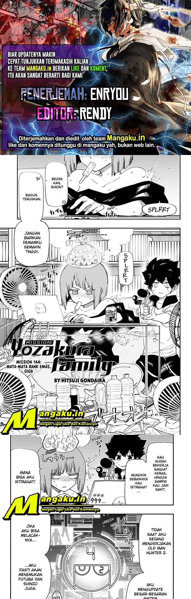 Komik Mission: Yozakura Family Chapter 144 gambar nomor 1