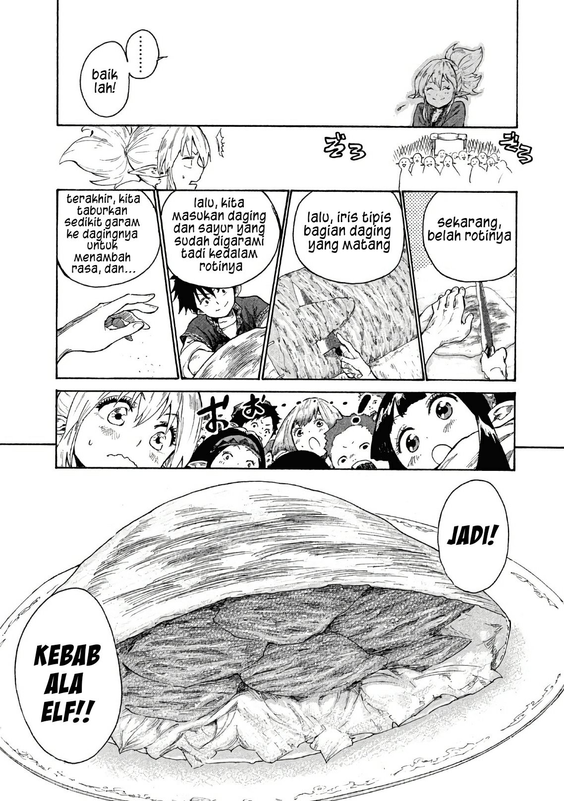 Mazumeshi Elf to Yuubokugurashi Chapter 02 Gambar 38