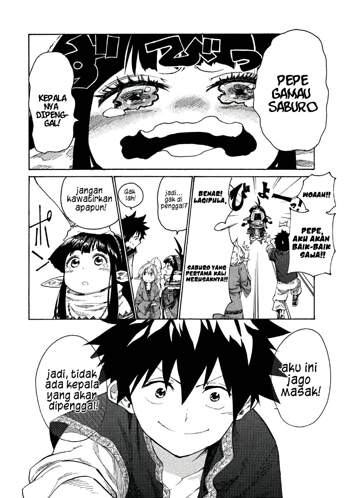 Mazumeshi Elf to Yuubokugurashi Chapter 02 Gambar 33