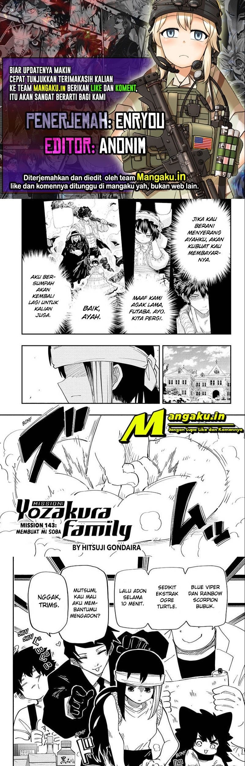Komik Mission: Yozakura Family Chapter 143 gambar nomor 1