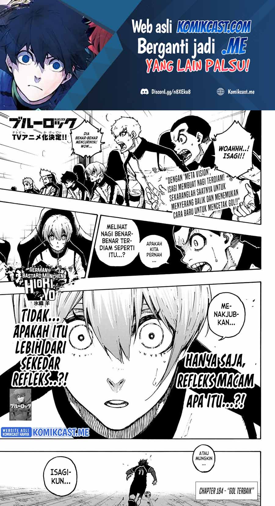 Manga Blue Lock Chapter 184 gambar nomor 2