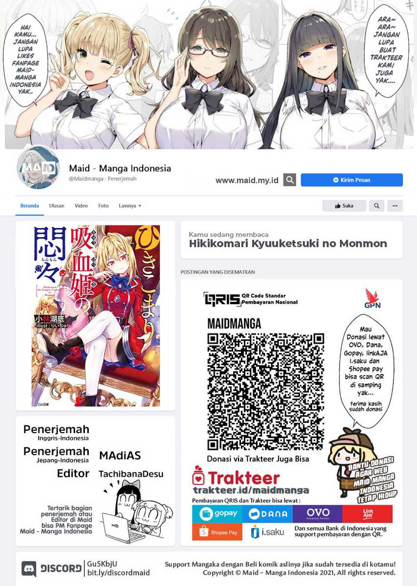 Manga Hikikomari Kyuuketsuki no Monmon Chapter 02 gambar nomor 2