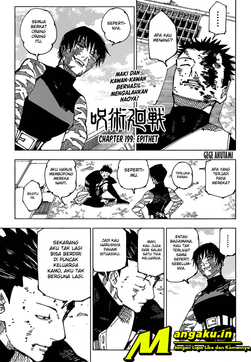 Manga Jujutsu Kaisen Chapter 199 gambar nomor 2