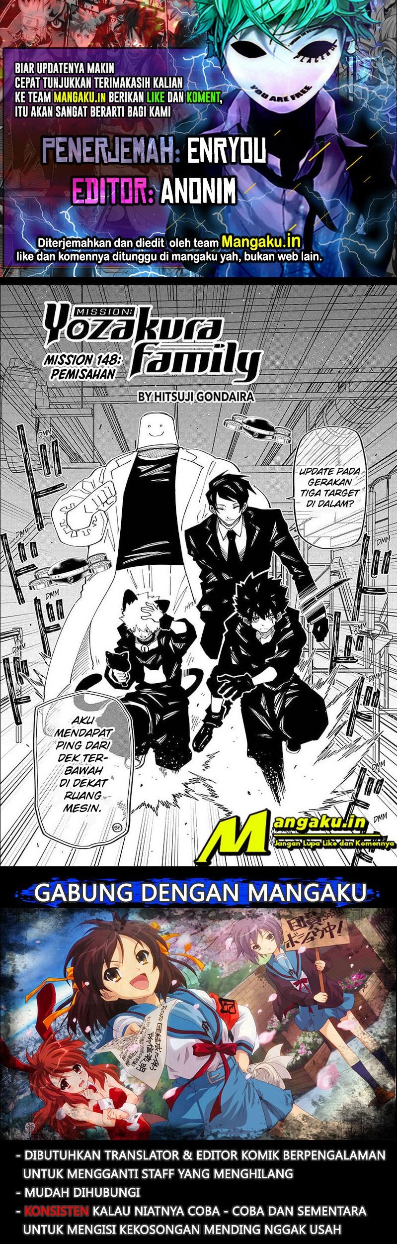 Komik Mission: Yozakura Family Chapter 148 gambar nomor 1