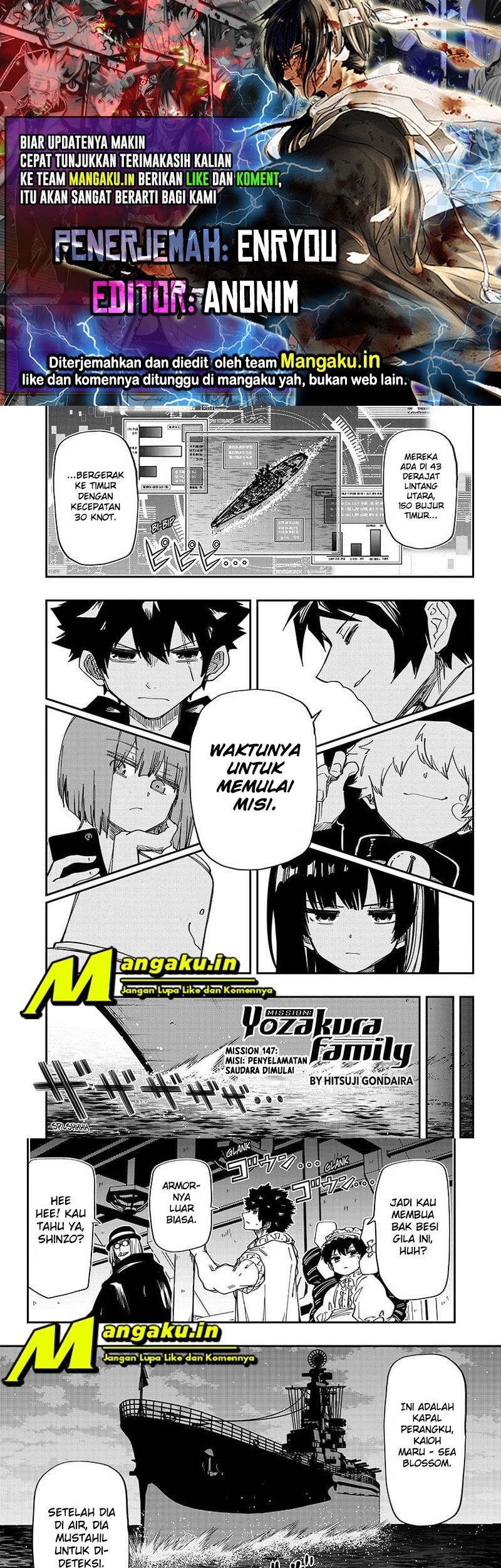 Komik Mission: Yozakura Family Chapter 147 gambar nomor 1