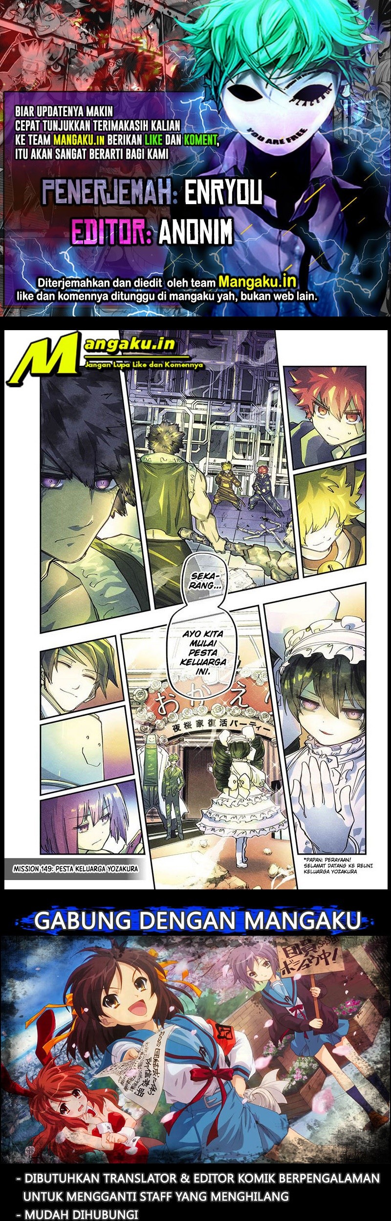 Komik Mission: Yozakura Family Chapter 149 gambar nomor 1