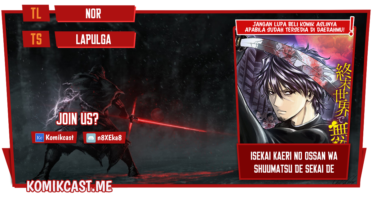 Komik Isekai Kaeri no Ossan wa Shuumatsu de Sekai de Musou Suru Chapter 11 gambar nomor 1
