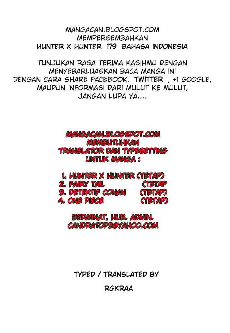 Komik Hunter x Hunter Chapter 179 gambar nomor 1