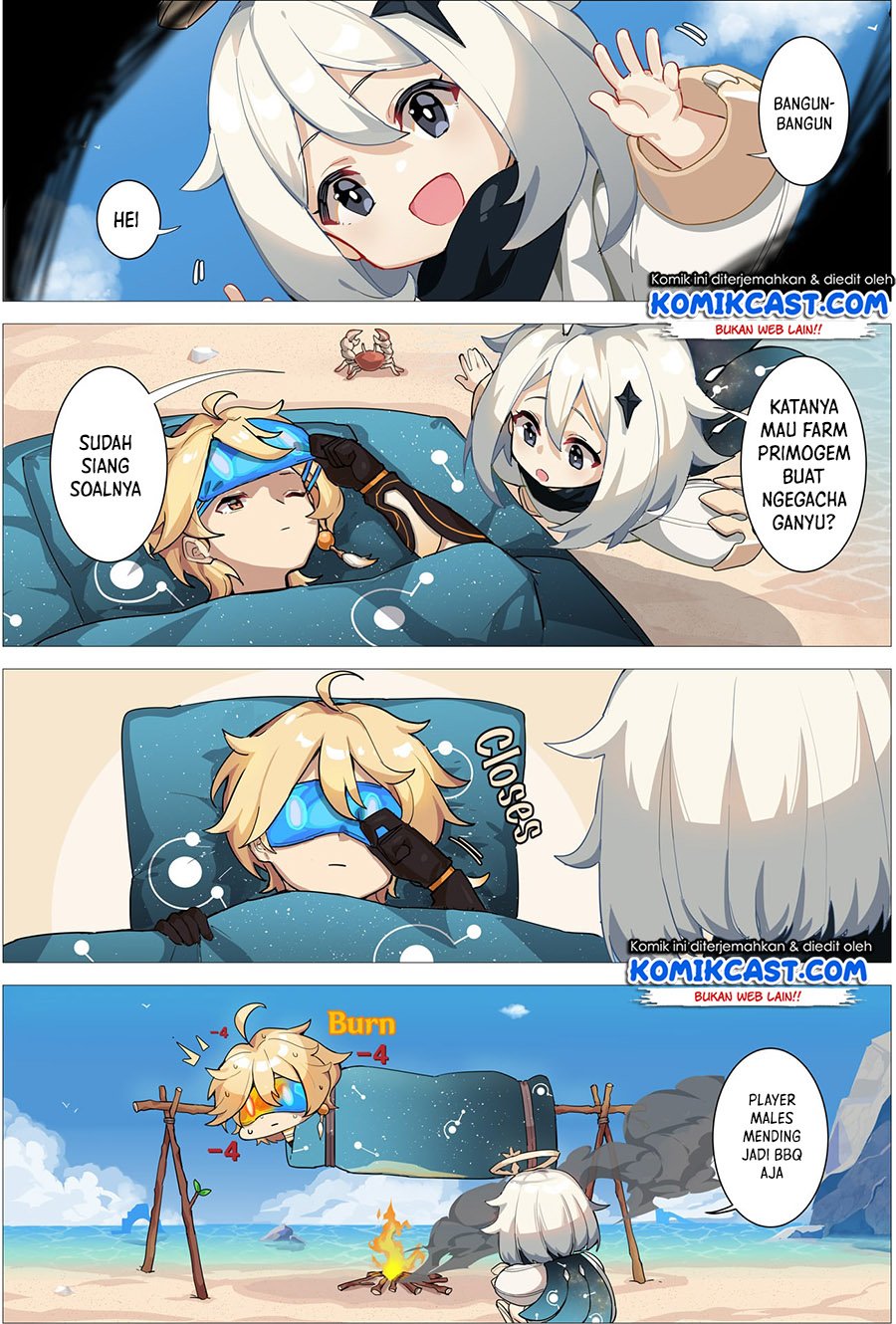 Komik Genshin Impact 4-koma Chapter 1 gambar nomor 1