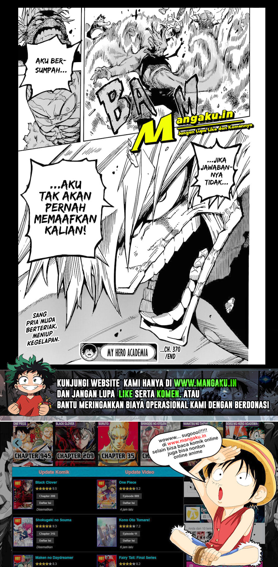 Boku no Hero Academia Chapter 370 Gambar 15