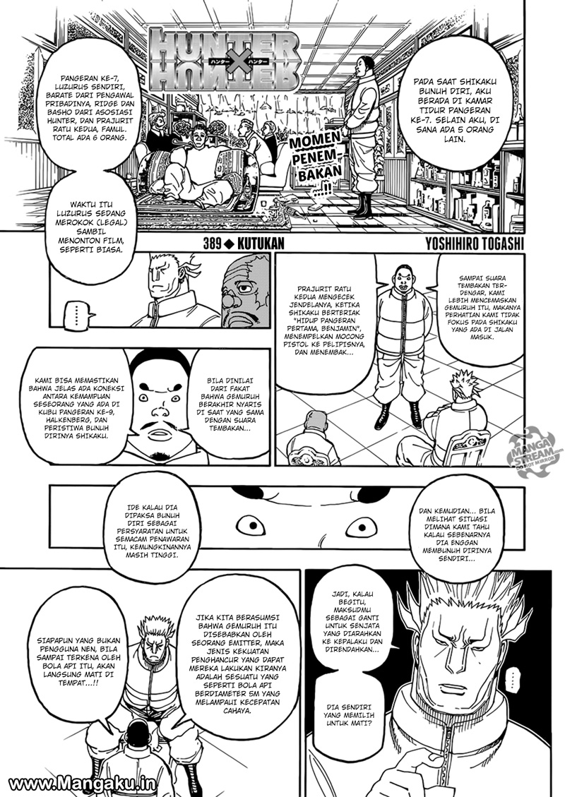Manga Hunter x Hunter Chapter 389 gambar nomor 2