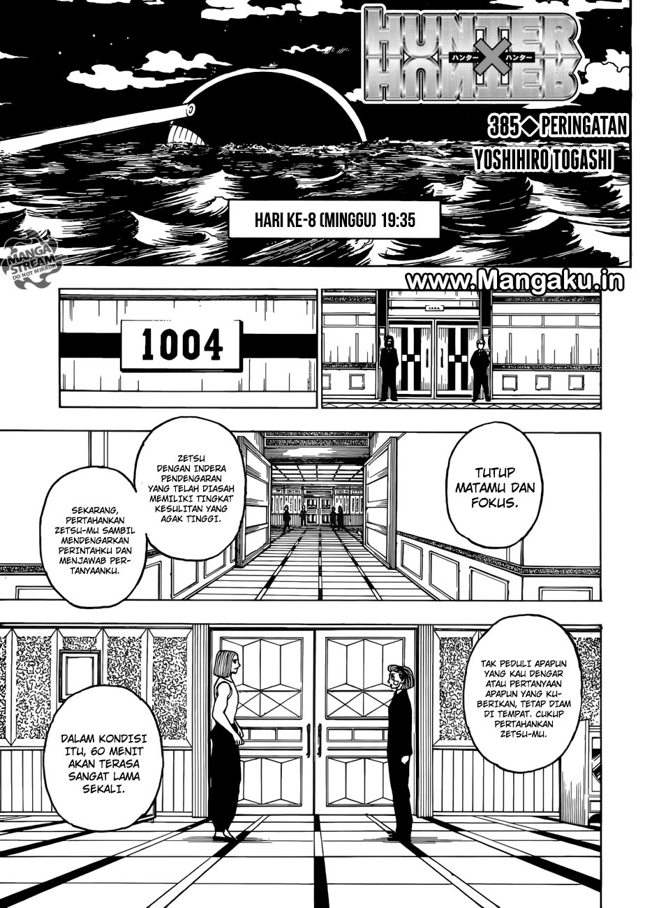 Komik Hunter x Hunter Chapter 385 gambar nomor 1