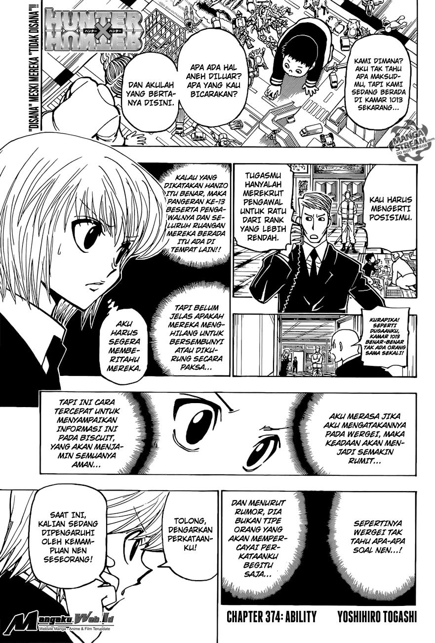 Komik Hunter x Hunter Chapter 374 gambar nomor 1
