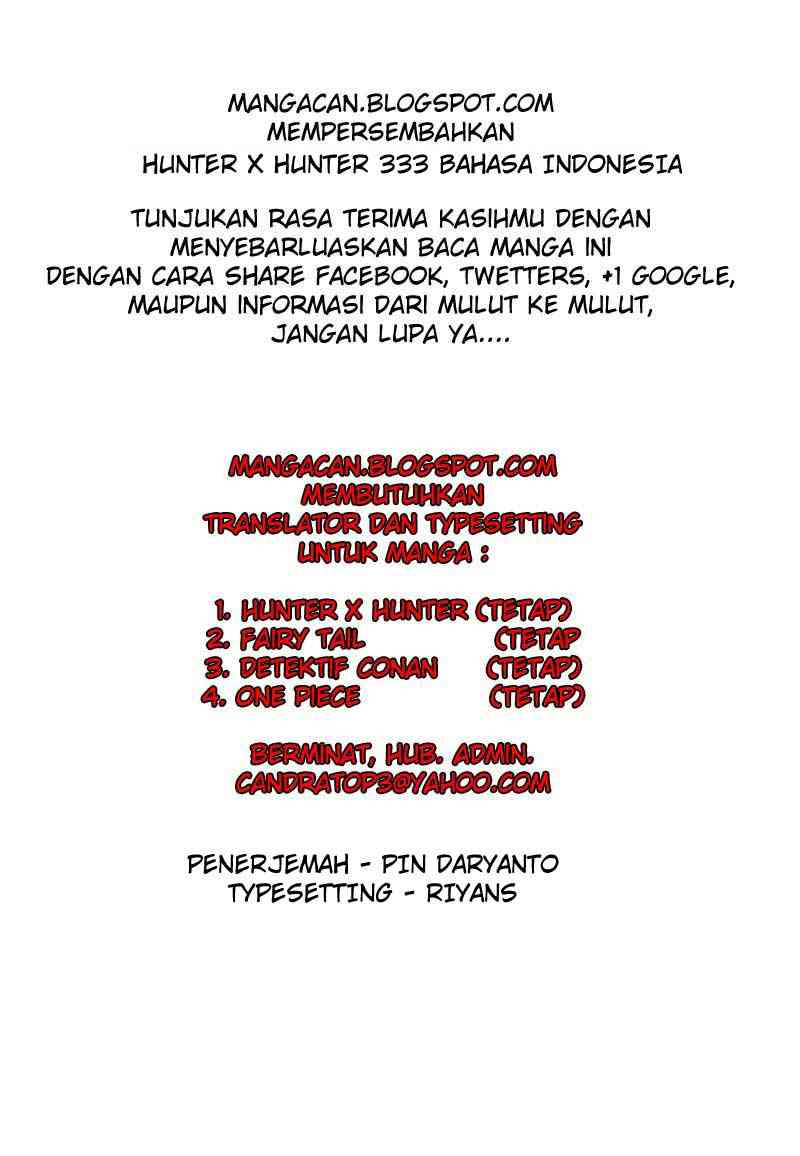 Komik Hunter x Hunter Chapter 333 gambar nomor 1