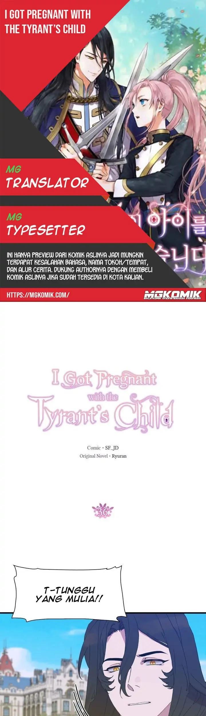 Komik I Gave Birth to the Tyrant’s Child Chapter 36 gambar nomor 1