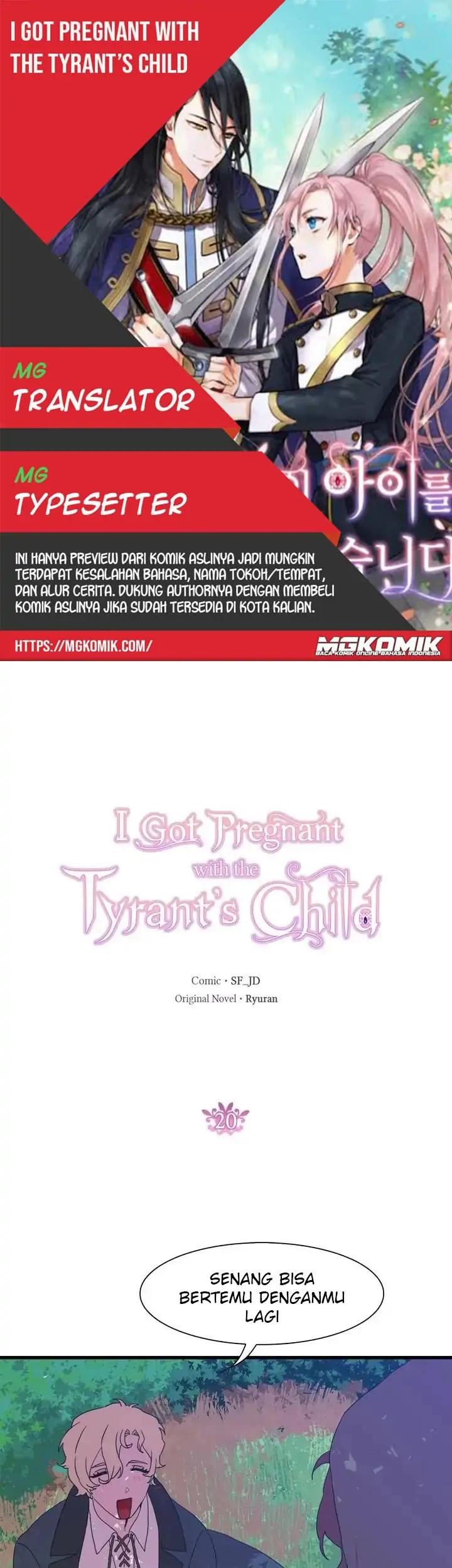 Komik I Gave Birth to the Tyrant’s Child Chapter 20 gambar nomor 1