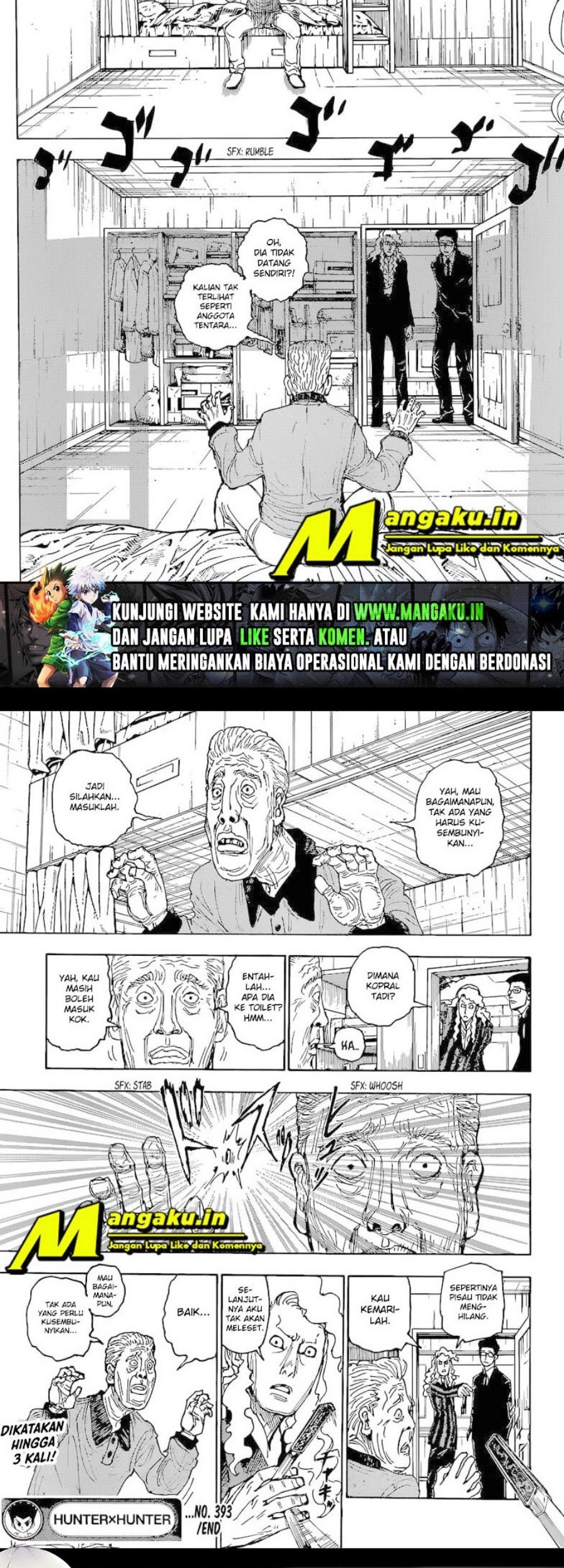 Hunter x Hunter Chapter 393 Gambar 19