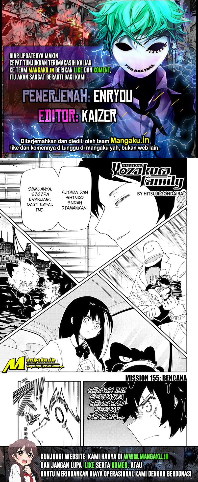 Komik Mission: Yozakura Family Chapter 155 gambar nomor 1